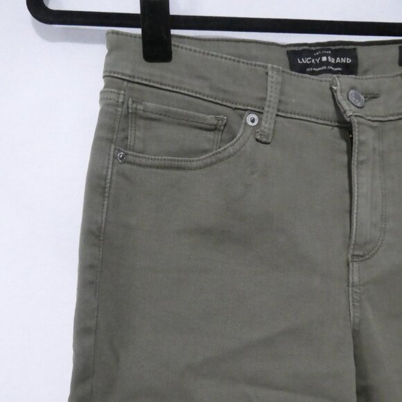 LUCKY BRAND - Ava - Skinny | size 4/27 | Stylish Olive Green Slim Fit Pants - Picture 3 of 16